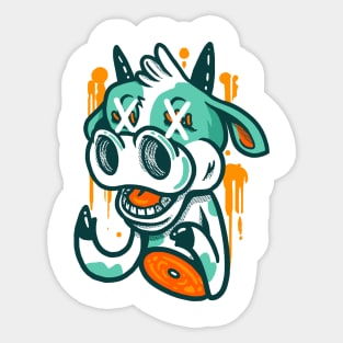 MooMoo, the Cow Ghost Sticker